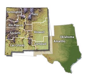 New Mexico is the BLM Administrative State including oversight of public lands in Oklahoma, Texas, and Kansas.  While Oklahoma, Texas, and Kansas are combined into the Oklahoma Field office, New Mexico is broken down into 7 different offices.