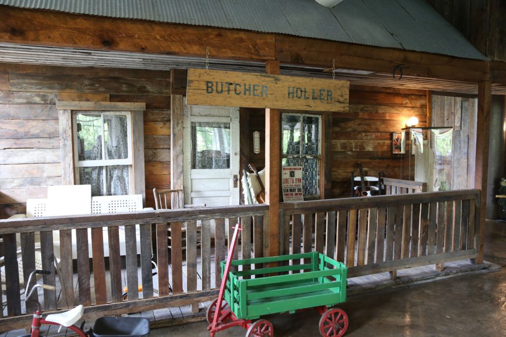 Recreation of Butcher Holler front porch
